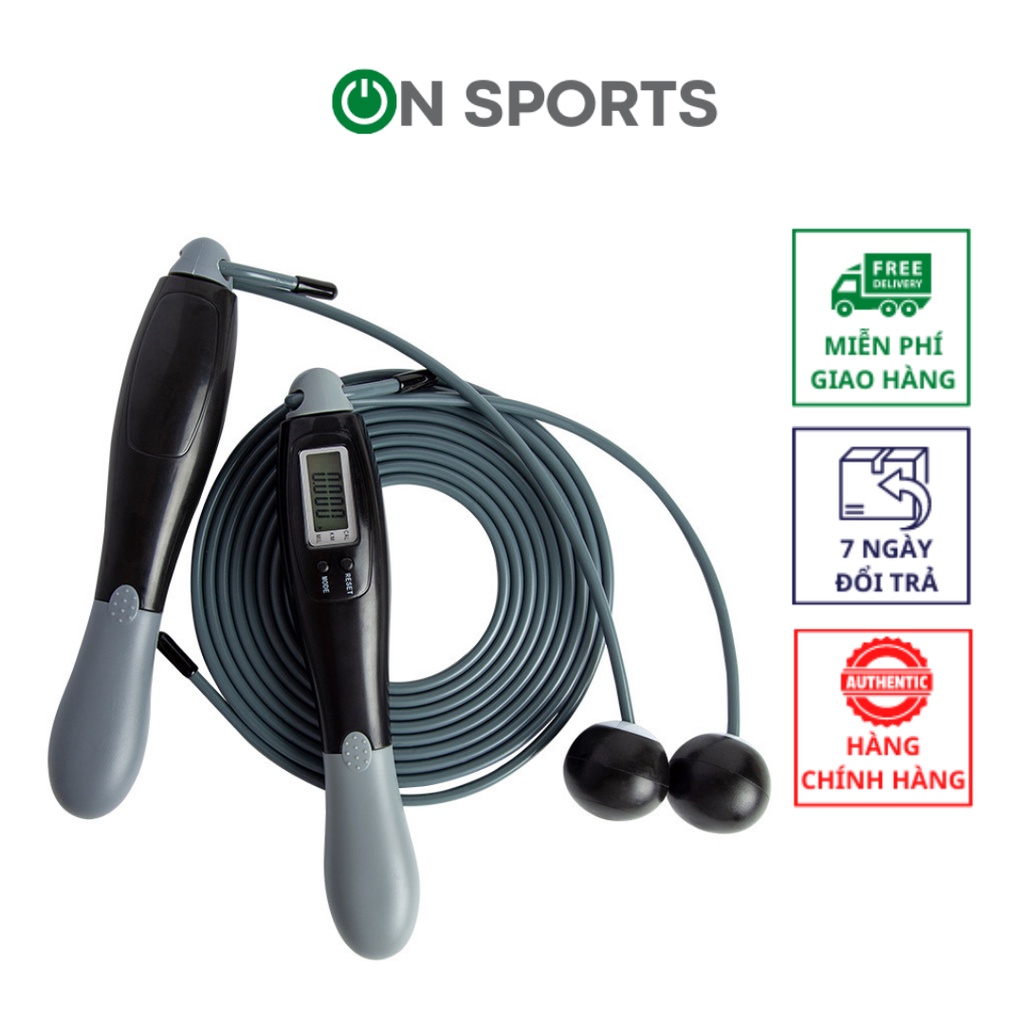 Dây nhảy lõi thép tự động đếm số vòng nhảy tích hợp đo calo, quãng đường 1STD2103