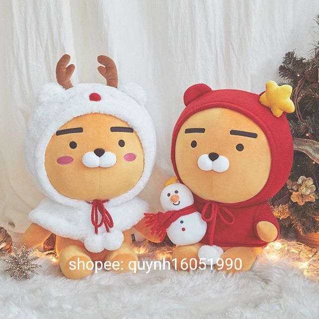 GẤU BÔNG RYAN MẶC ÁO HOODIE KAKAO FRIENDS ĐỦ 3 KÍCH THƯỚC XINH