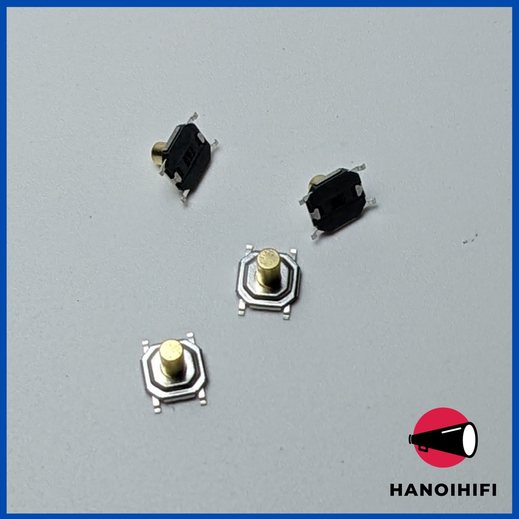 Nút nhấn nhả kim loại đầu đồng SMD 4 * 4 * 3.5 mm