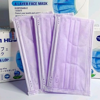 (Hot) Hộp 50 chiếc Khẩu trang y tế màu Tím