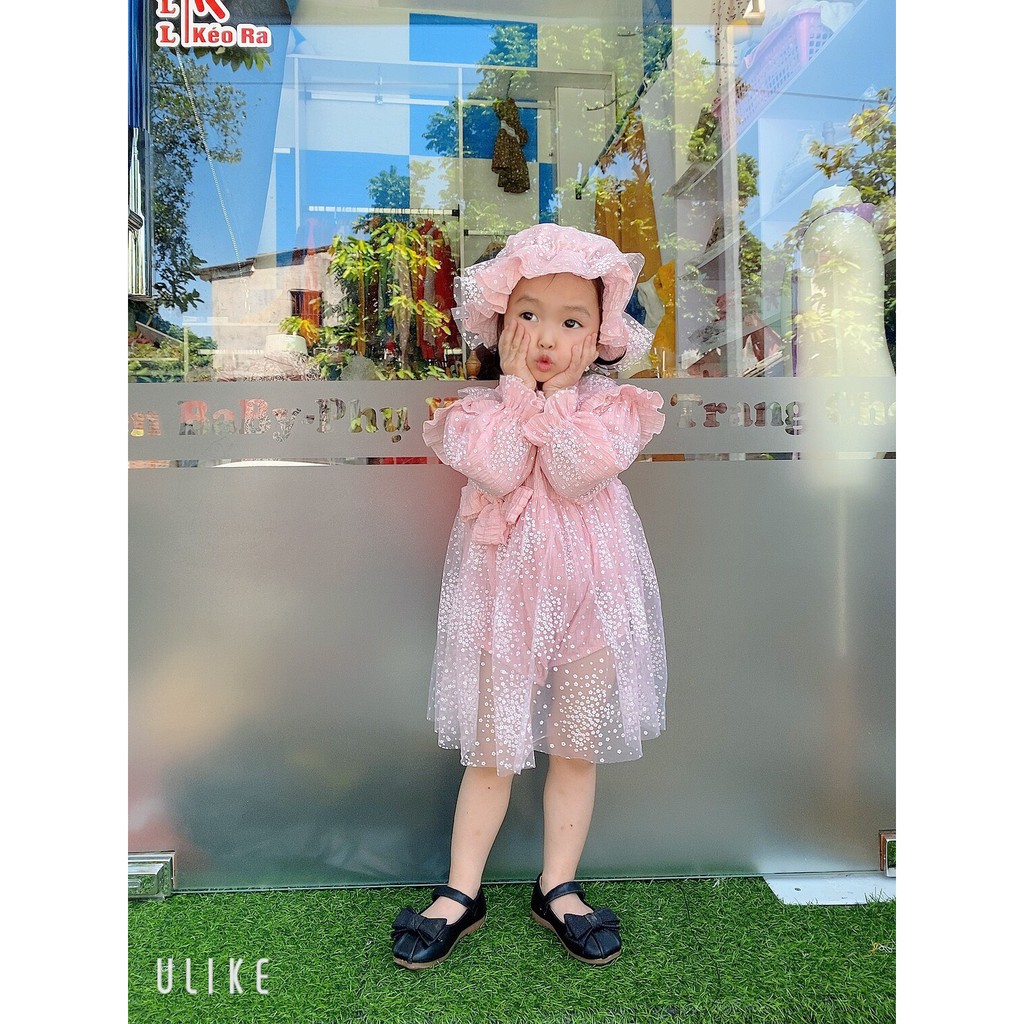 Body váy cho bé gái 5-13kg với màu hồng siêu dễ thương tặng kèm nón (quà đầy tháng, thôi nôi, sinh nhật)