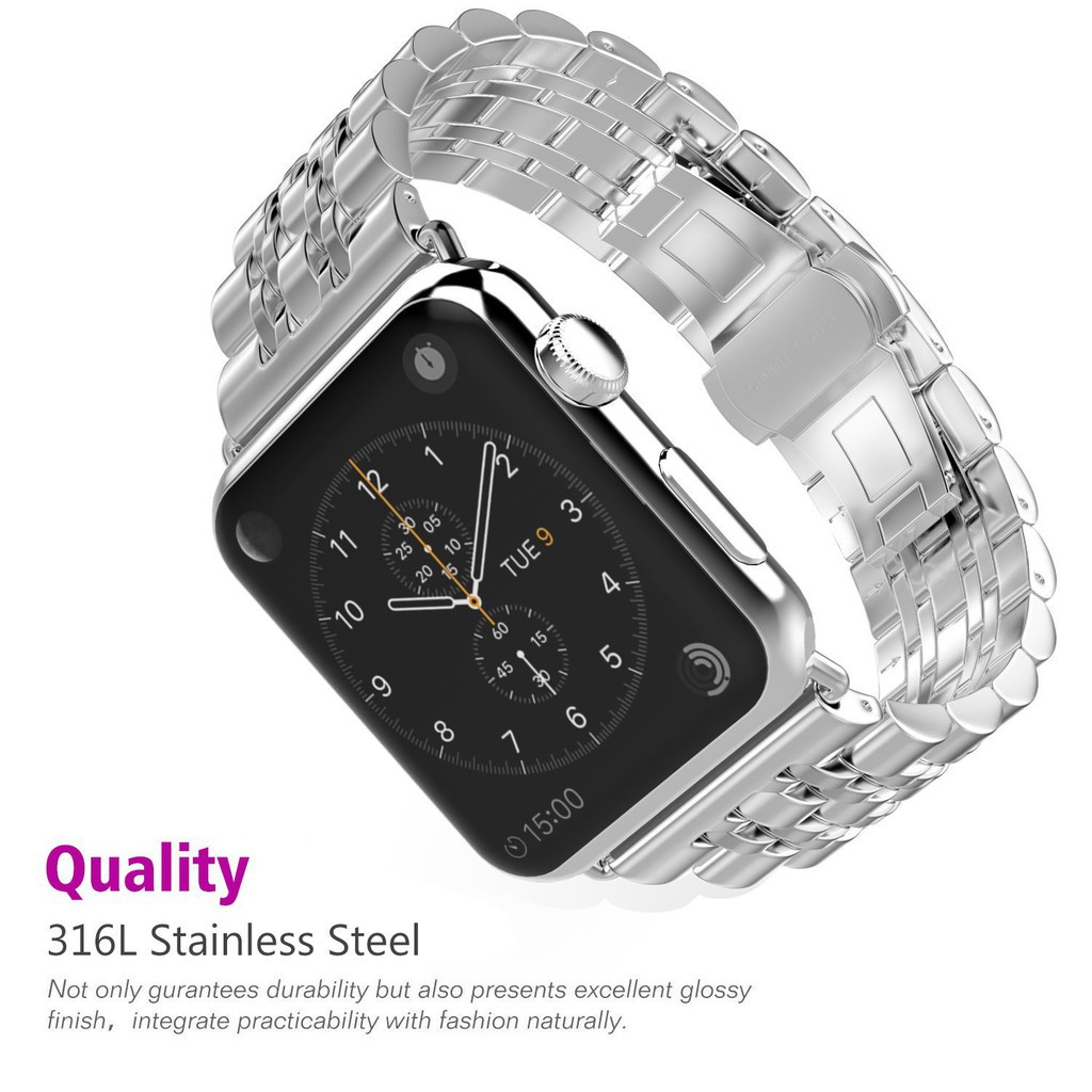 Dây đeo đồng hồ Apple Watch mắt xích 42mm bởi chocongnghevn