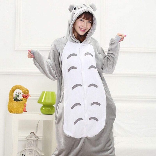 (Có sẵn) Bộ đồ thú cosplay totoro, bộ đồ thú totoro xám