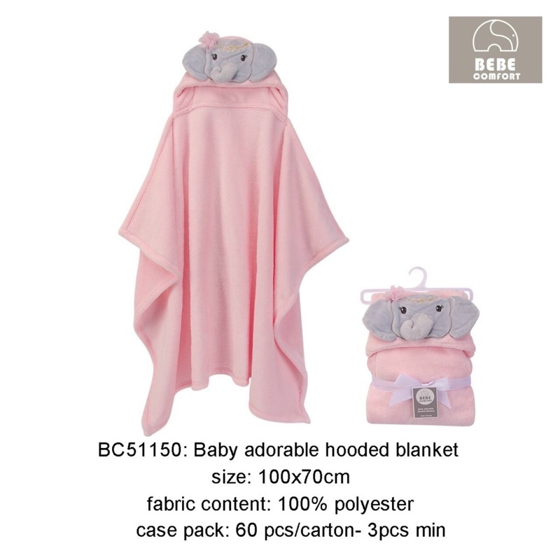 Ủ Choàng Lông Bebe Comfort Cho Bé Kích Thước 100x70cm Babibu - UBEBE