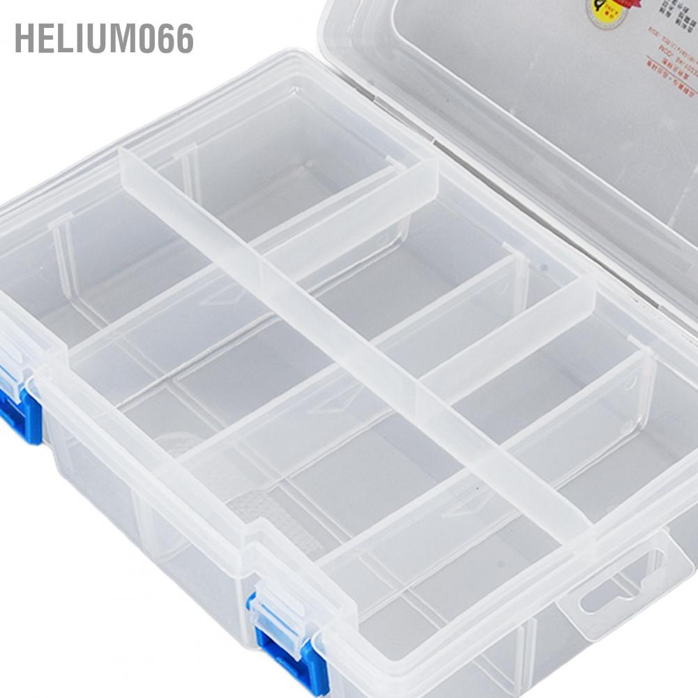 Hộp lưu trữ linh kiện Hộp đựng phụ kiện có thể tháo rời bằng nhựa trong suốt cho chip bông tai Helium066