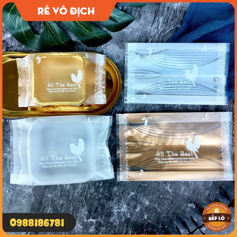 Túi đựng bánh trung thu Chim Hạnh Phúc loại 50gr 75gr 100gr 125gr - 1 set 100 túi