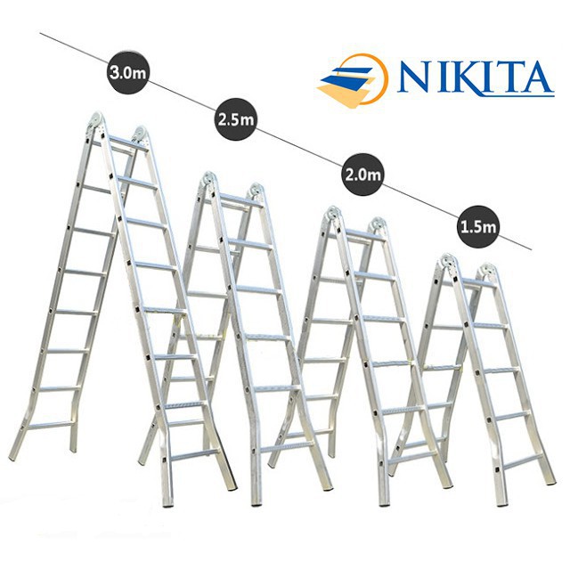 Thang nhôm chữ  CHỮ A NIKITA 1.5M  chữ A CHỮ I 3M