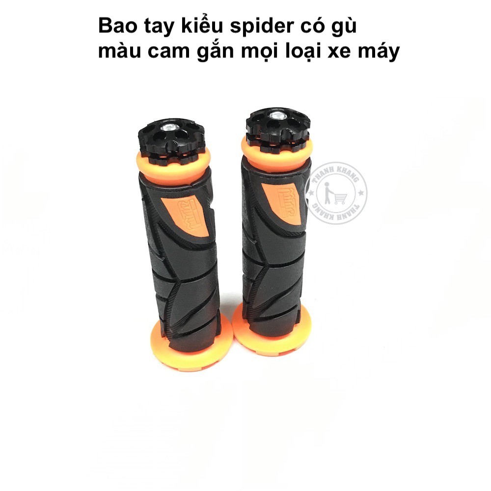 Bao tay xe máy kiểu spider có gù gắn mọi loại xe thanh khang màu cam 006001376