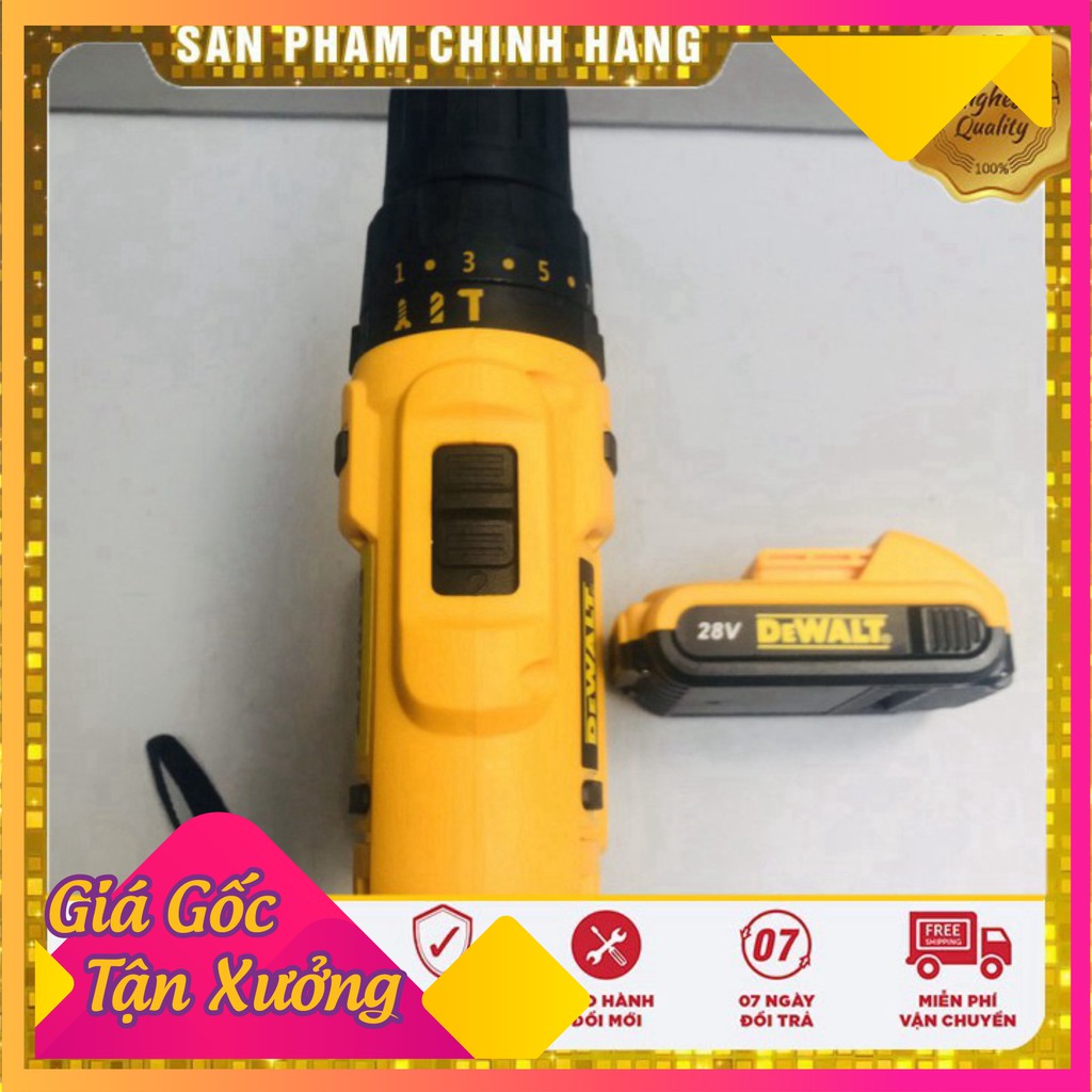 [ GIÁ HỦY DIỆT ]  Máy Khoan dewalt 28V 3 chức năng có búa ( hàng Chuẩn loại 1 ) tặng 3 mũi khoan