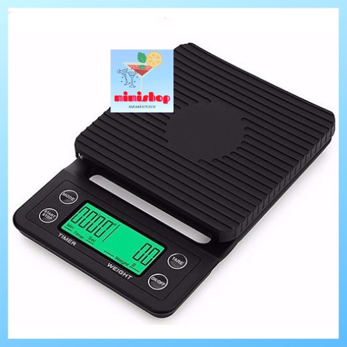 Cân Cà Phê Kỹ Thuật Số LCD 5Kg/0.1G Vastar Với Đồng Hồ Bấm Giờ Cân Nhà Bếp Điện Tử Di Động Cân Cà Phê Nhỏ Giọt