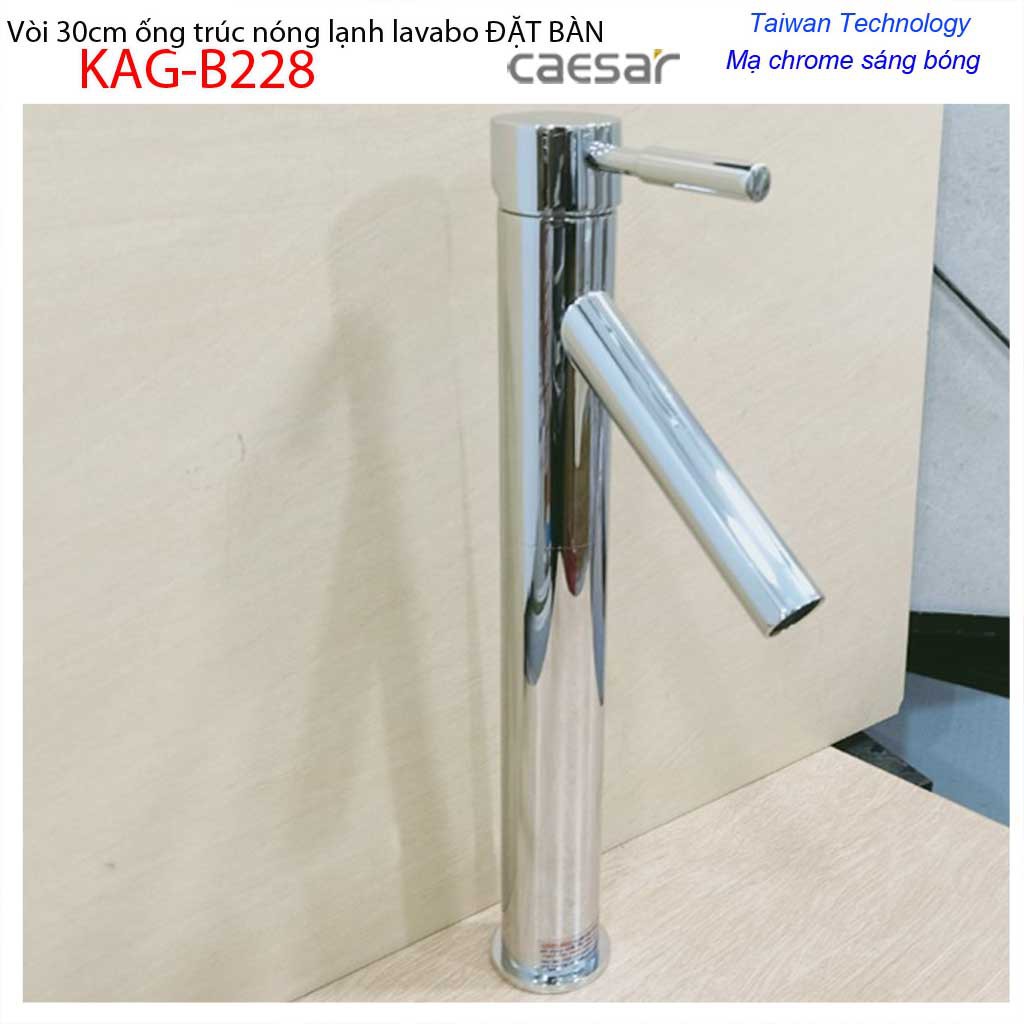 Vòi lavabo Caesar KAG-B228C-30cm chiết khấu giá tốt chất lượng tốt, vòi ống trúc 30cm nóng lạnh Caesar