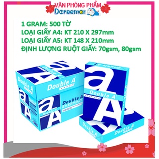 Giấy in a4, a5 double a giá rẻ 70g, 80g - thái lan chính hãng