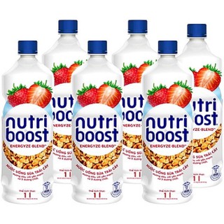 Nutriboost cam/dâu chai 1L mẫu mới