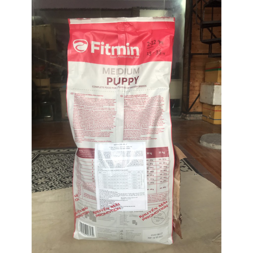 Thức Ăn Cho Chó Nhỏ Từ 2 - 12 Tháng 3KG - Fitmin Dog Medium Puppy