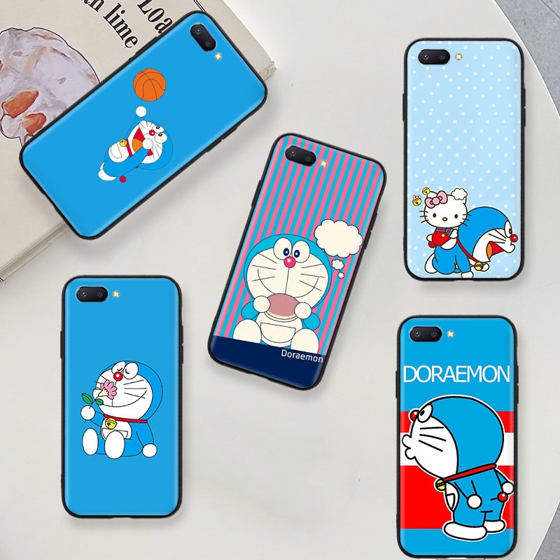 Ốp Bảo Vệ Mềm Màu Đen Tương Thích Cho Samsung Ultra S22 A32 J7 A8 A82 Duo Pro Plus NCB-57 Doremon