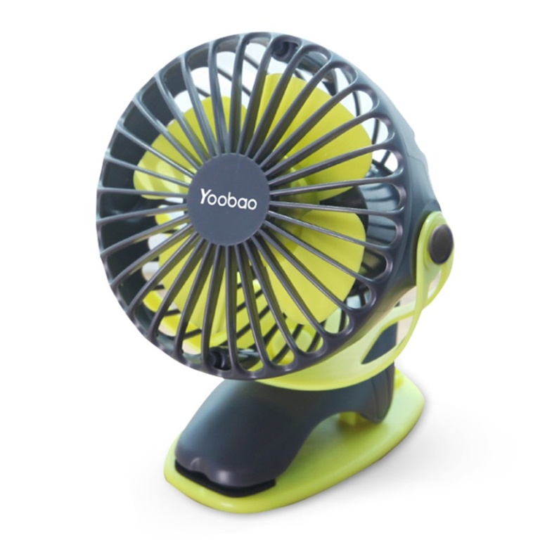 Quạt Yoobao F04  6400 mAh,quạt kẹp, để bàn dùng liên tục 32h. Bảo hành 6 tháng