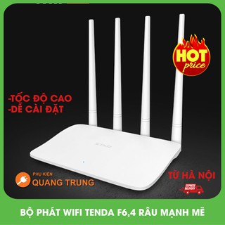 Bộ phát wifi tenda f6, 4 râu phát wifi cực mạnh