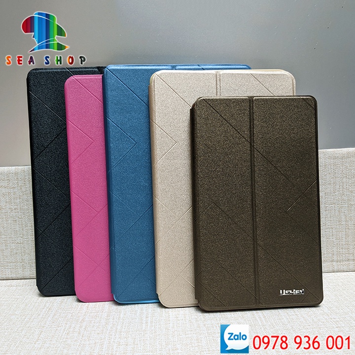 Bao da SamSung Tab E T560 -Thiết kế mỏng nhẹ trẻ trung có ngăn cài thẻ - Nắp gập 2 mặt-Sản phẩm đến từ hiệu Lishen