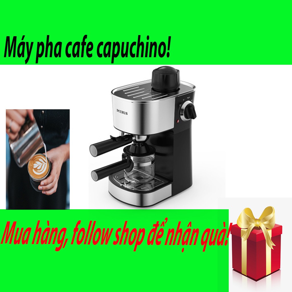 Máy pha cà phê capuchino, máy pha nhỏ gọn sang trọng tại nhà hoặc văn phòng mà vẫn giữ nguyên được hương vị cà phê