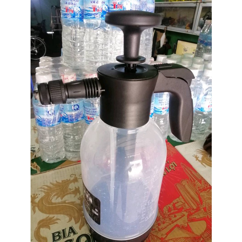 Bình xịt tạo bọt tuyết rửa xe ô tô 2000ml- Bột rửa xe hơi không chạm Ring Self- cleaning Agent 500g