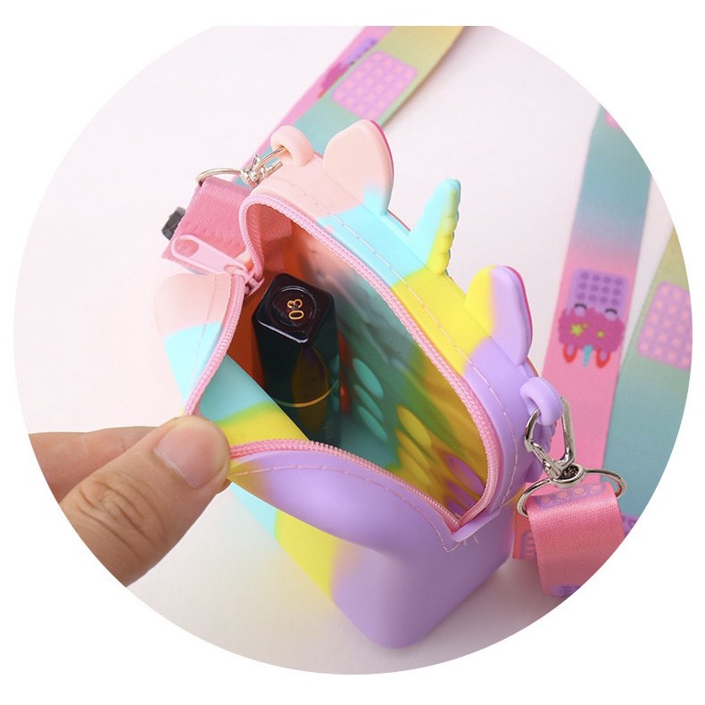 Túi Pop it đeo chéo nhiều màu giải tỏa căng thẳng cho bé