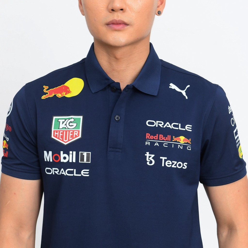 Áo thun nam có cổ Redbull F1 dáng thể thao full size chính hãng - Áo Polo racing nam tính thương hiệu Trendize