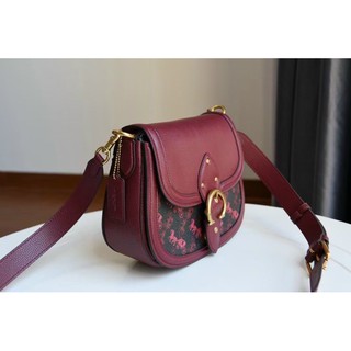 Túi Coach da thật pha canvas quai bản to cực sang