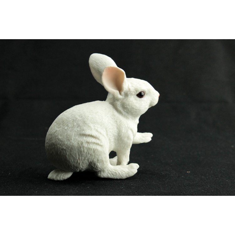 Christmas gift children's simulation zoo model toy wild animal world white rabbit small gray rabbit model