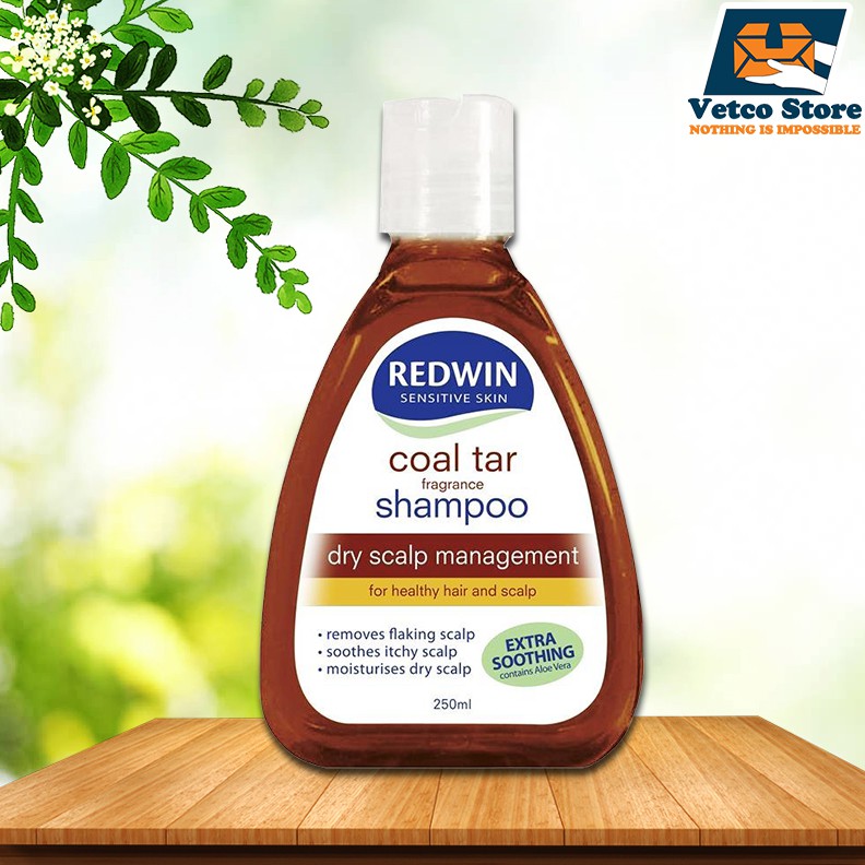 Dầu Gội Redwin Coal Tar Giúp Trị Gàu Và Cải Thiện Da Đầu, Giảm Nhờn 250ml của Úc