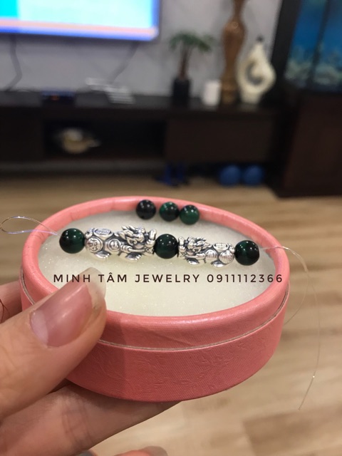 Tỳ hưu bạc Thái S999 size hạt 8-10 ly