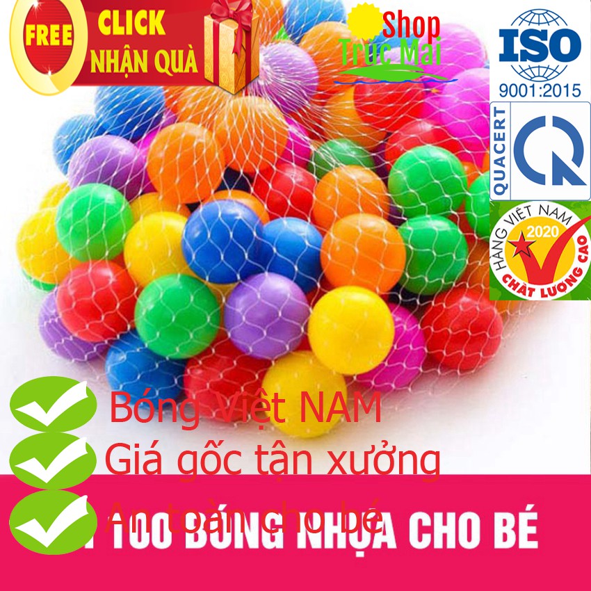 100 BÓNG NHỰA MỀM CHO BÉ