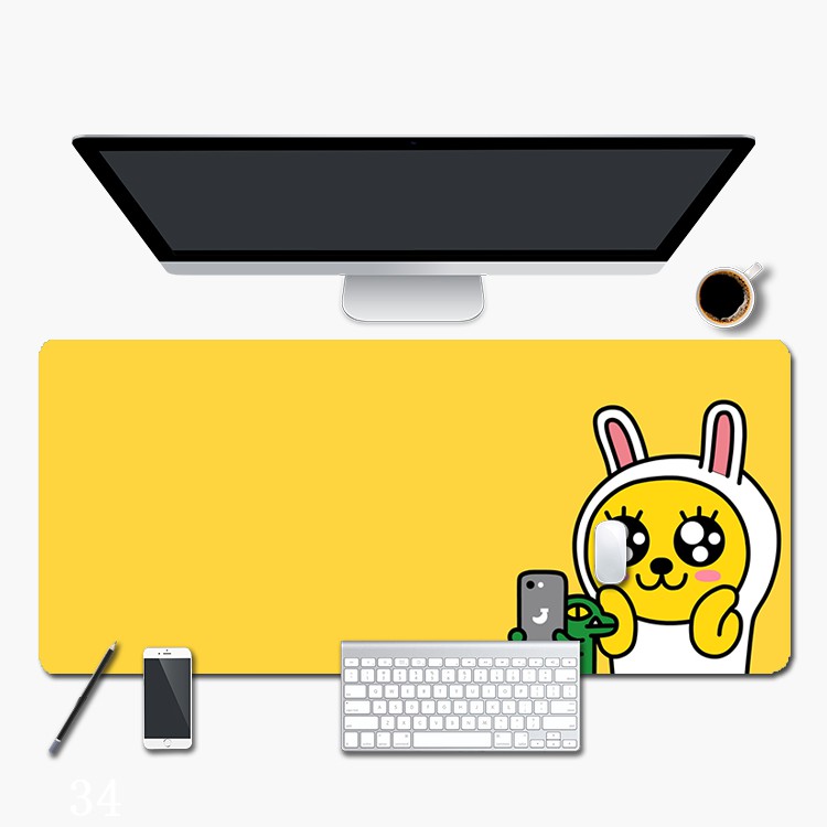 Tấm Lót Chuột Và Bàn Phím Máy Tính 900x400 Dày Họa Tiết Anime Dễ Thương