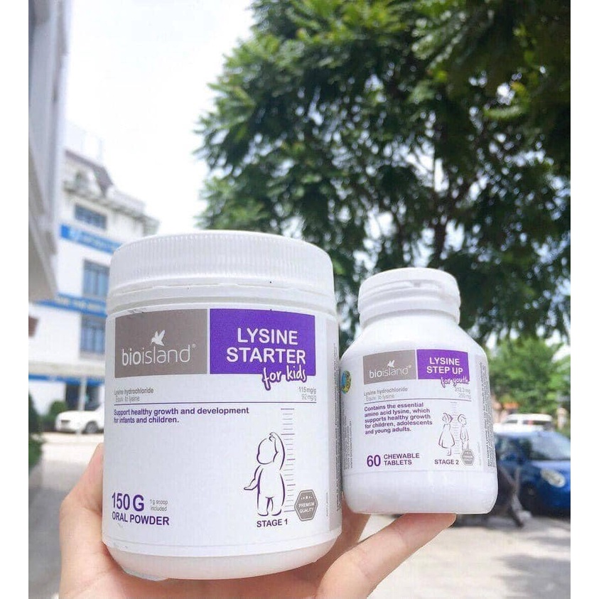 Lysine Bio Island Úc dạng bột và dạng viên