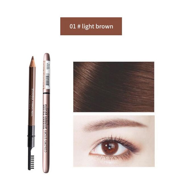 Chì Mày 2 Đầu SIVANNA COLORS Waterproof Silky Eyebrown - Thái Lan