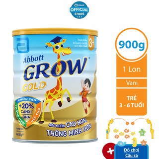 [Mã FMCG80 giảm 10% đơn từ 400K] Sữa Bột Abbott Grow Gold 3+ - 900Gram