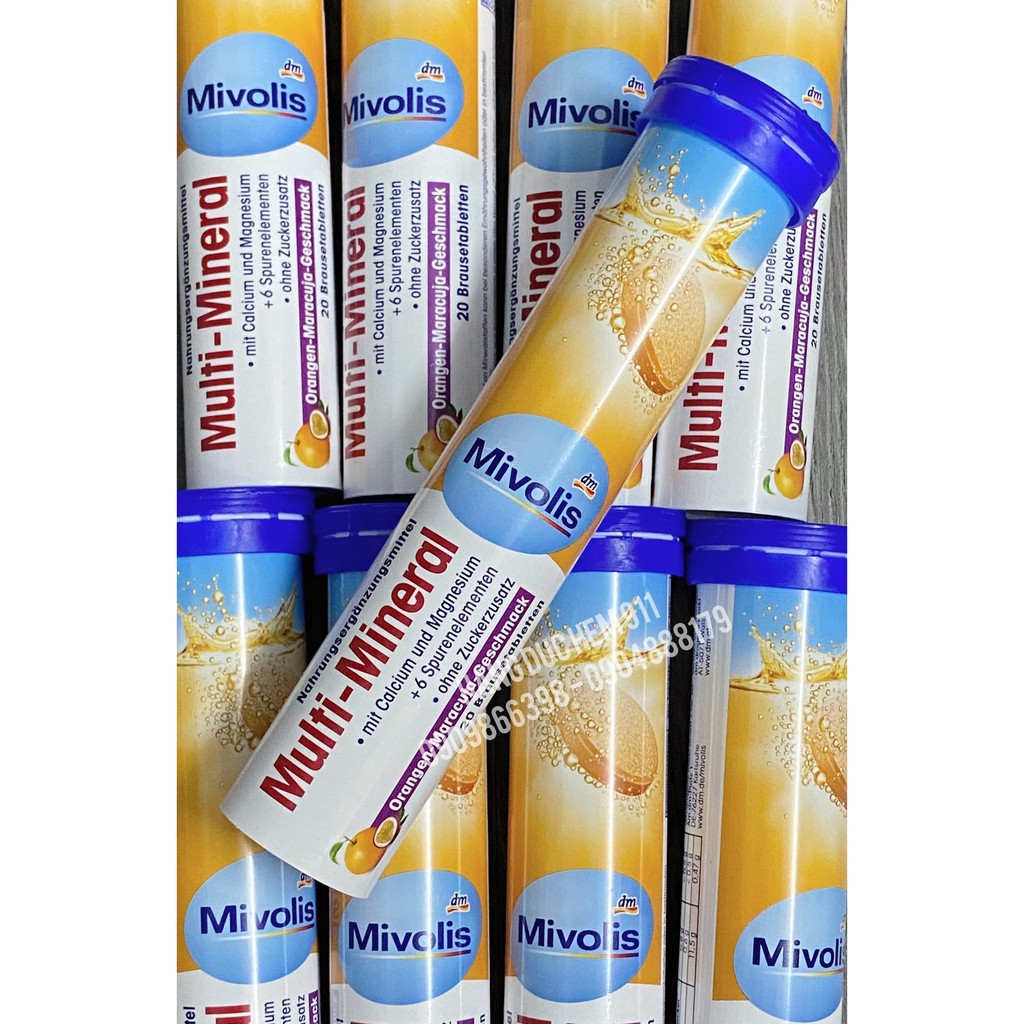 Viên sủi C Vitamin tổng hợp khoáng chất tăng đề kháng Mivolis 20 viên nội địa Đức | Thế Giới Skin Care