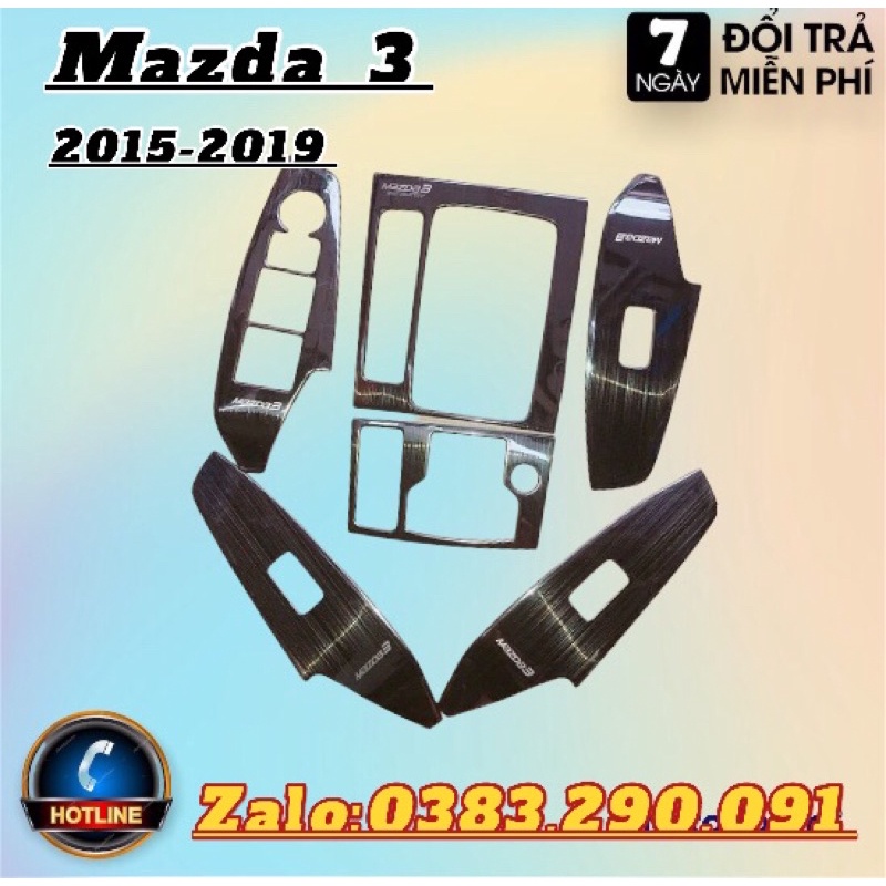 Ốp nội thất mazda 3 đời 2015-2019 Titan cao cấp