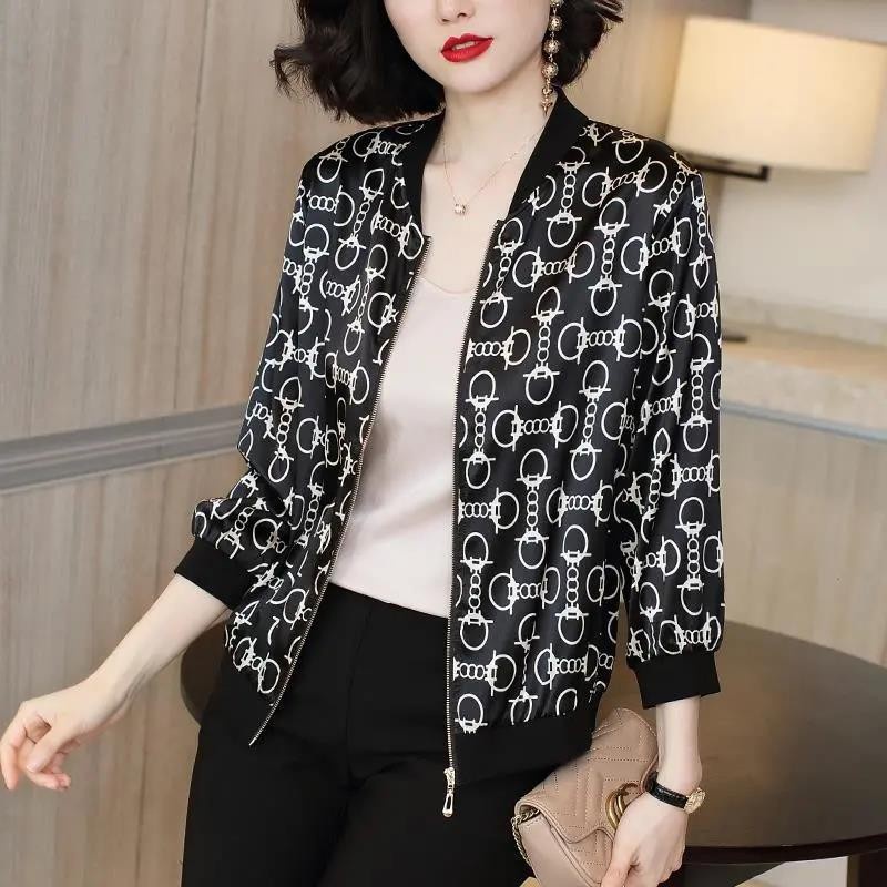 Áo Khoác Bomber Gió Nữ Mỏng Nhẹ Hè Thu Quảng Châu Đẹp