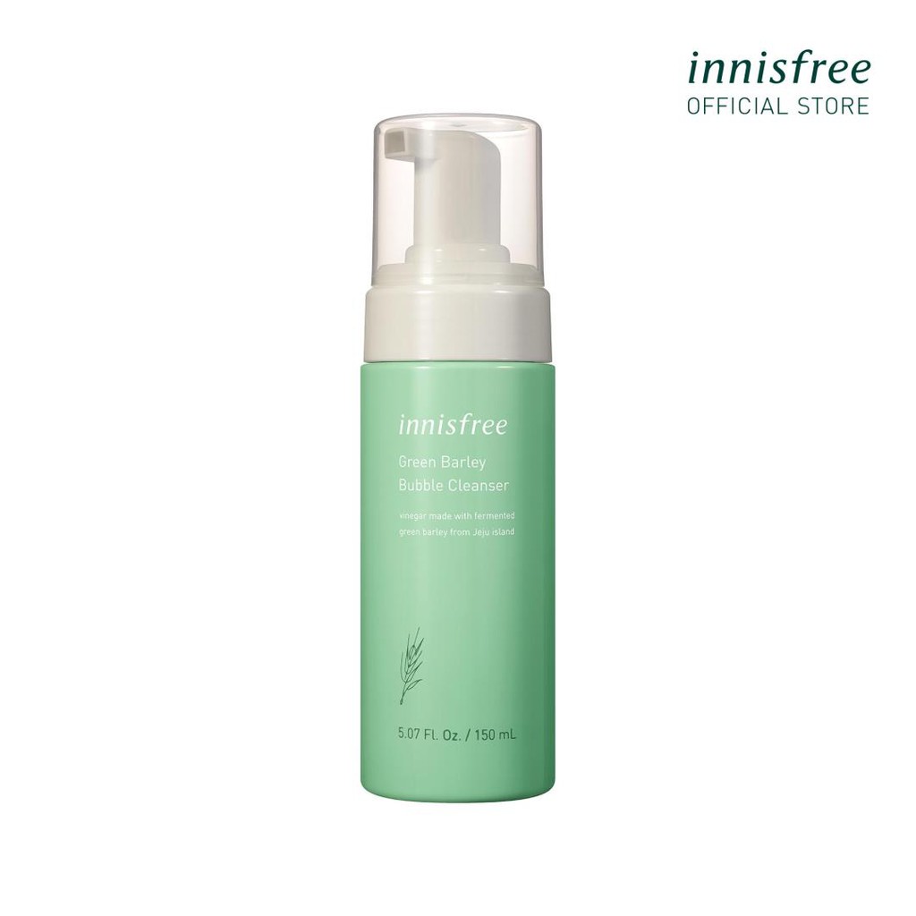 [Mã FMCGMALL - 8% đơn 250K] Sữa rửa mặt tạo bọt từ lúa mạch xanh innisfree Green Barley Bubble Cleanser 150ml