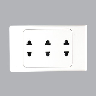 Ổ Cắm 3 -  2 Chấu - Âm Tường MPE - 16A (A20US3N)