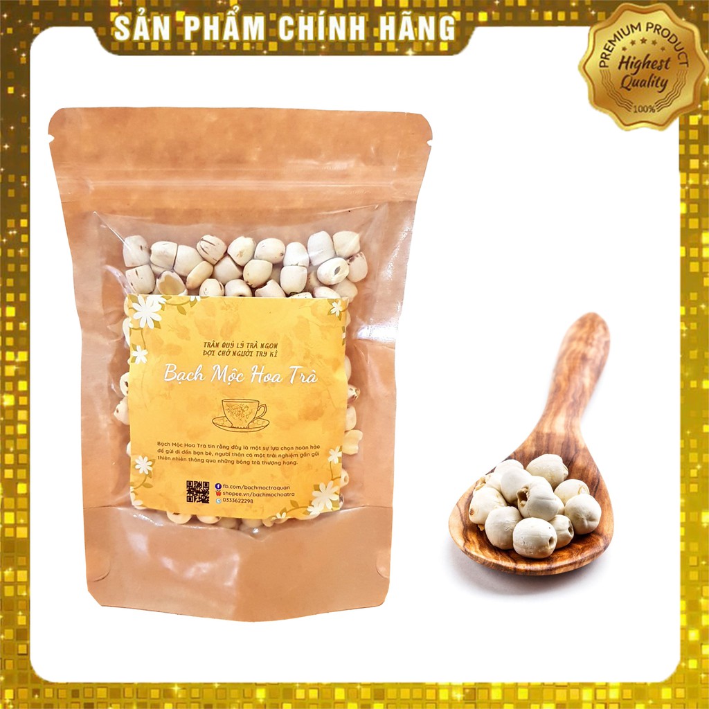 [Quà Tặng] Hạt Sen Khô Tự Nhiên Bạch Mộc Cao Cấp - Nấu Chè Cực Thơm Ngon gói 500g