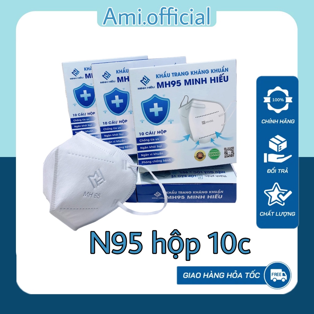 Khẩu trang N95 - MH95 5 Lớp Kháng Khuẩn , Chống Bụi Mịn PM 2.5 ami official