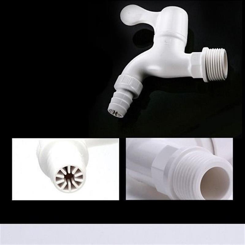 Vòi nước đơn bằng pvc 4 điểm DN15 đầu nhọn nóng lạnh đa năng cho máy giặt DN21.my083.2