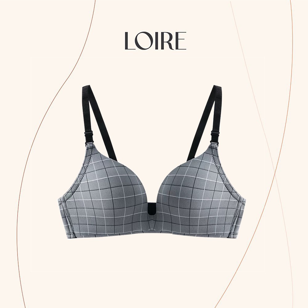 [Mã FAMARAL1 giảm 10K đơn từ 50K] Áo Lót Không Gọng Đệm Mỏng Loirechic BRC02 Kẻ caro + Đệm liền + 3 Nấc cài | BigBuy360 - bigbuy360.vn