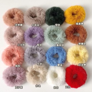 🐰Chun buộc tóc lông thỏ mềm mại dễ thương