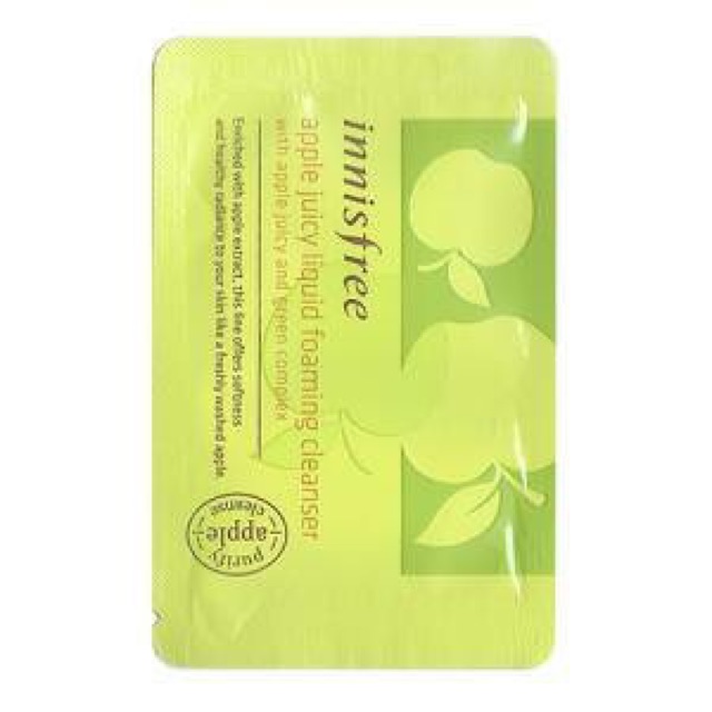 Combo 5gói Sample Sữa rửa mặ INNISFREE Apple Juicy Deep Cleansing Foam