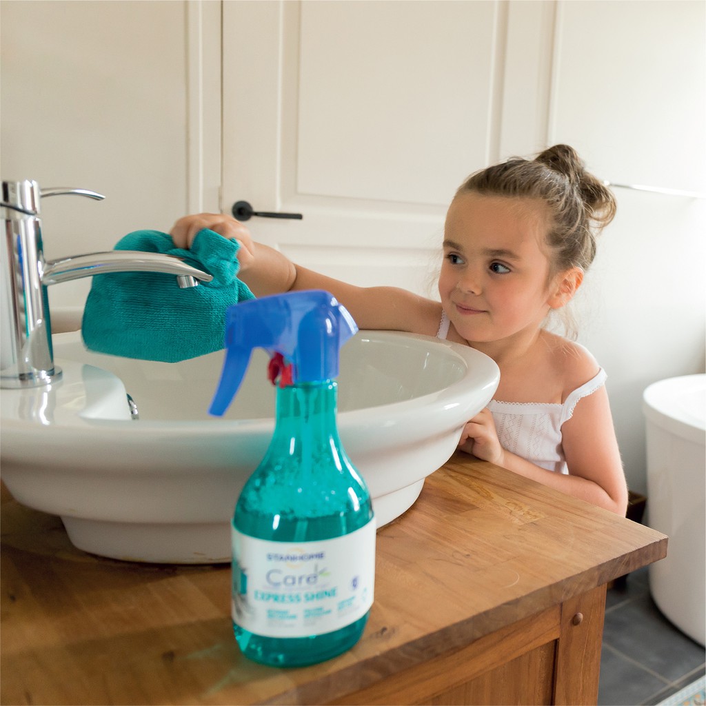 Combo 2 xịt loại bỏ cặn bám, cặn canxi, nước cứng nhà tắm Stanhome express shine care 500ml/chai