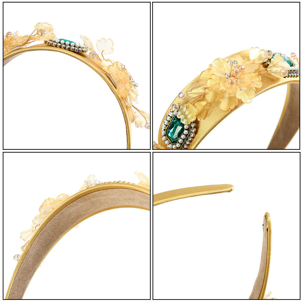 Băng đô cài tóc đính đá và ngọc trai nhân tạo xinh xắn dành cho nữ