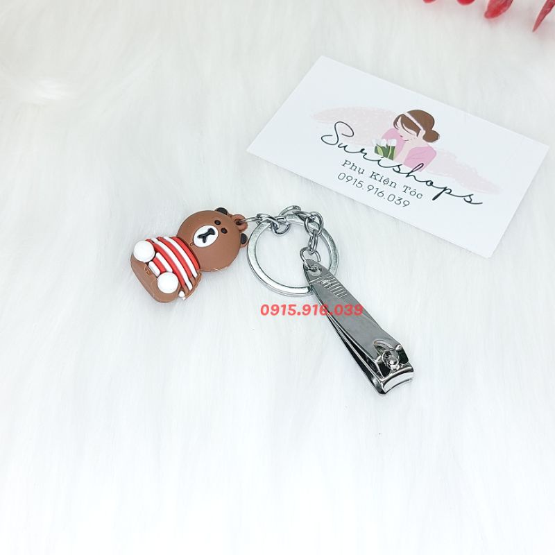 Cắt móng tay kèm móc khóa cao su