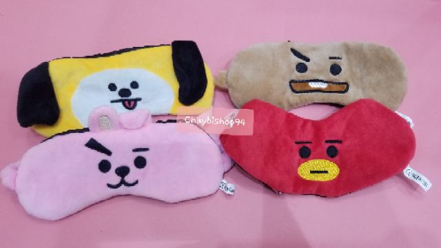 [BTS] Bịt mắt ngủ BT21 siêu xinh xắn, tem mác đầy đủ (Ảnh thật tự chụp)